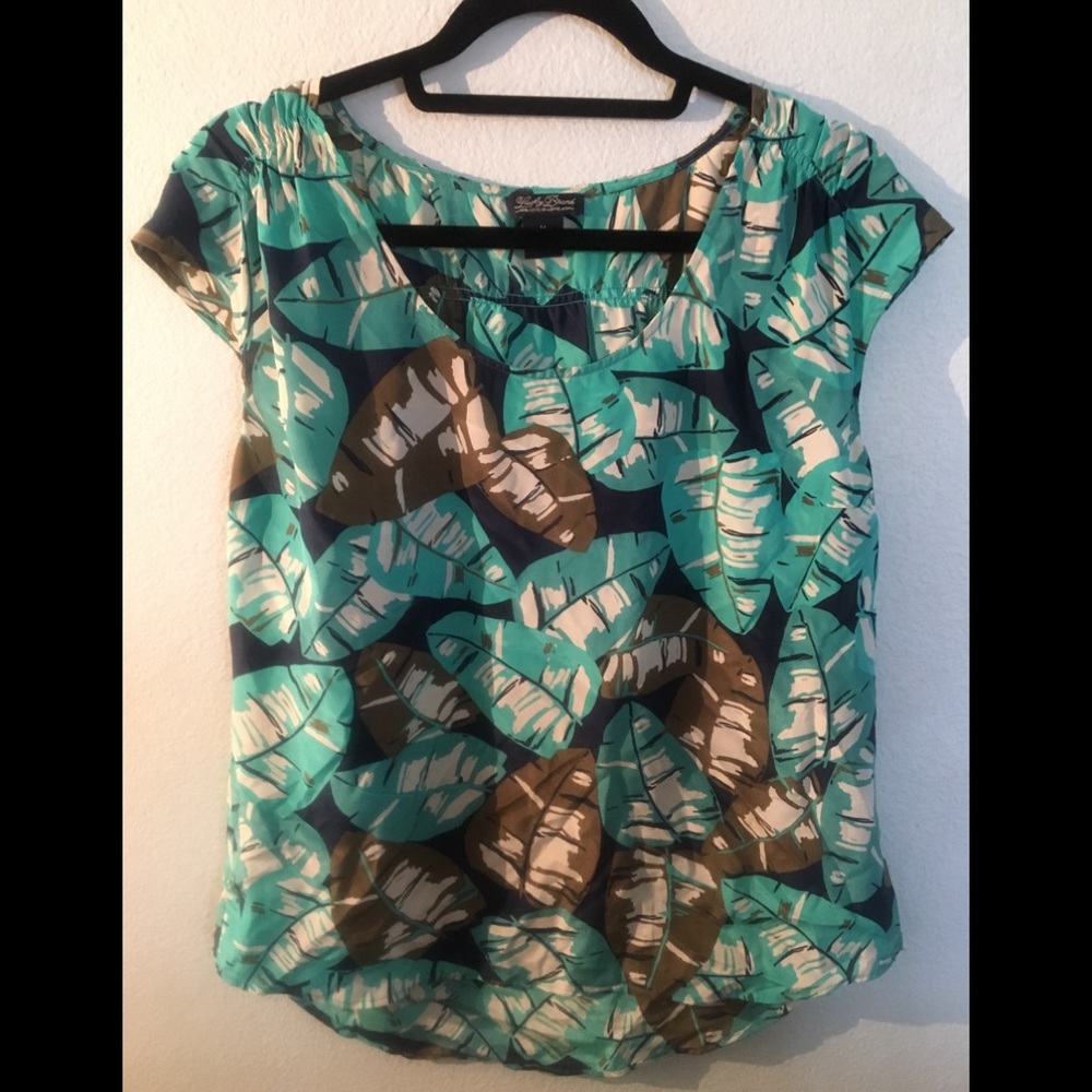 EUC Lucky Brand Palm Tree Top